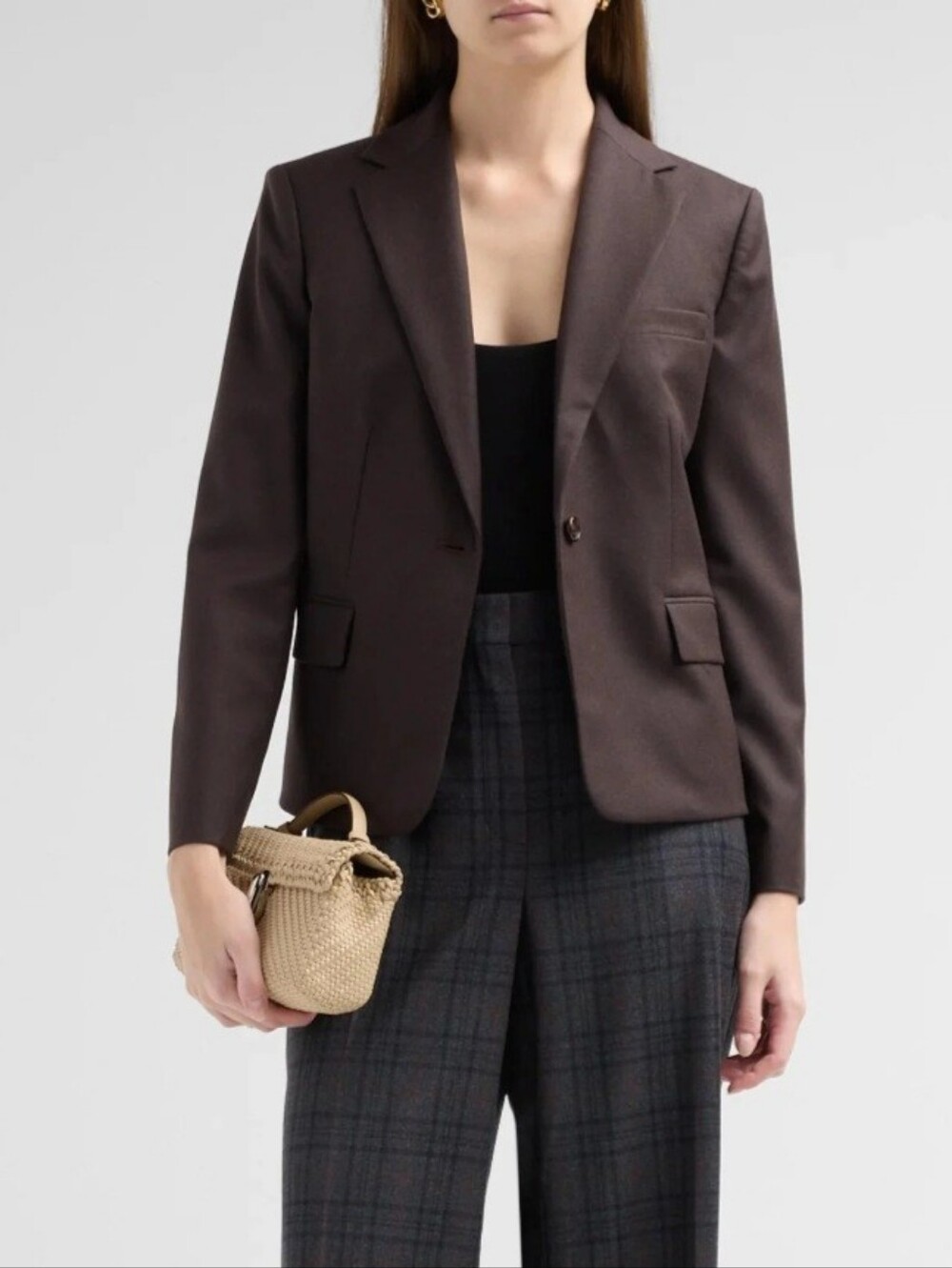 Theory Virgin Wool Blazer Dief    Single Button Size 2
